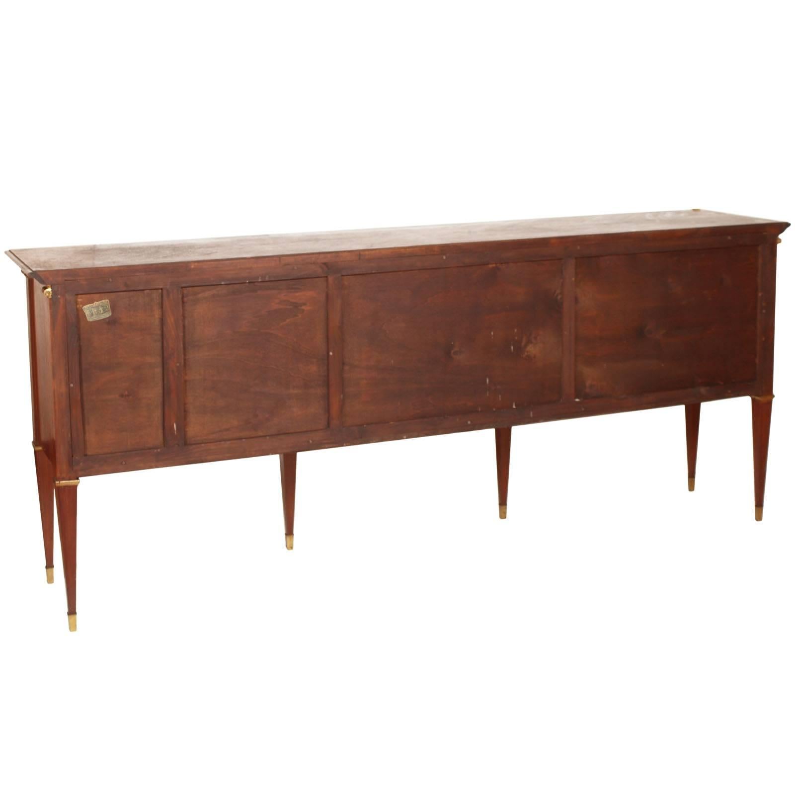 1940s Credenza Paolo Buffa attributed, in Walnut, Mobili Cantù with Maple Inlaid 7
