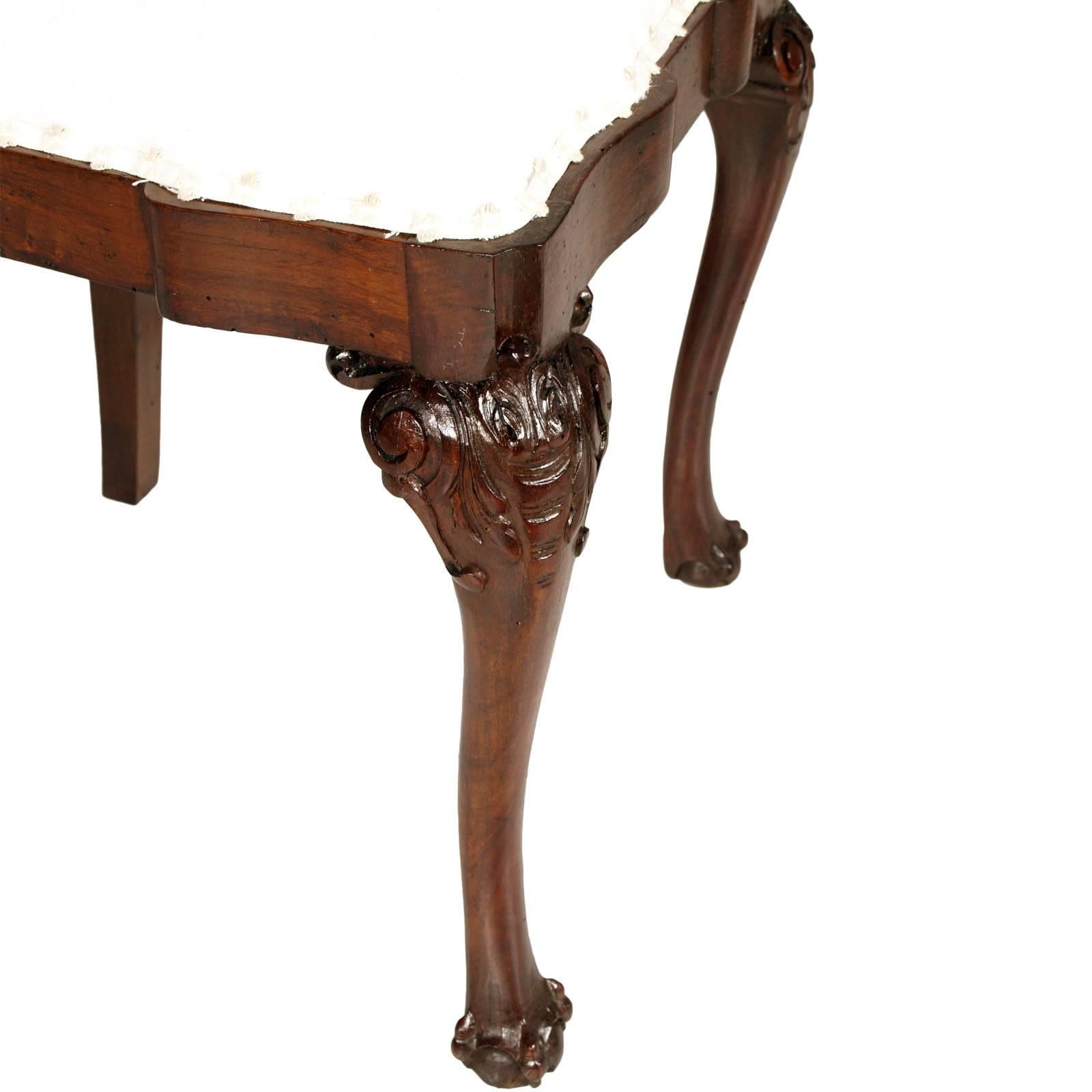 19th Century Venetian Six Chippendale Chairs in hand-carved Walnut Restored  For Sale 3