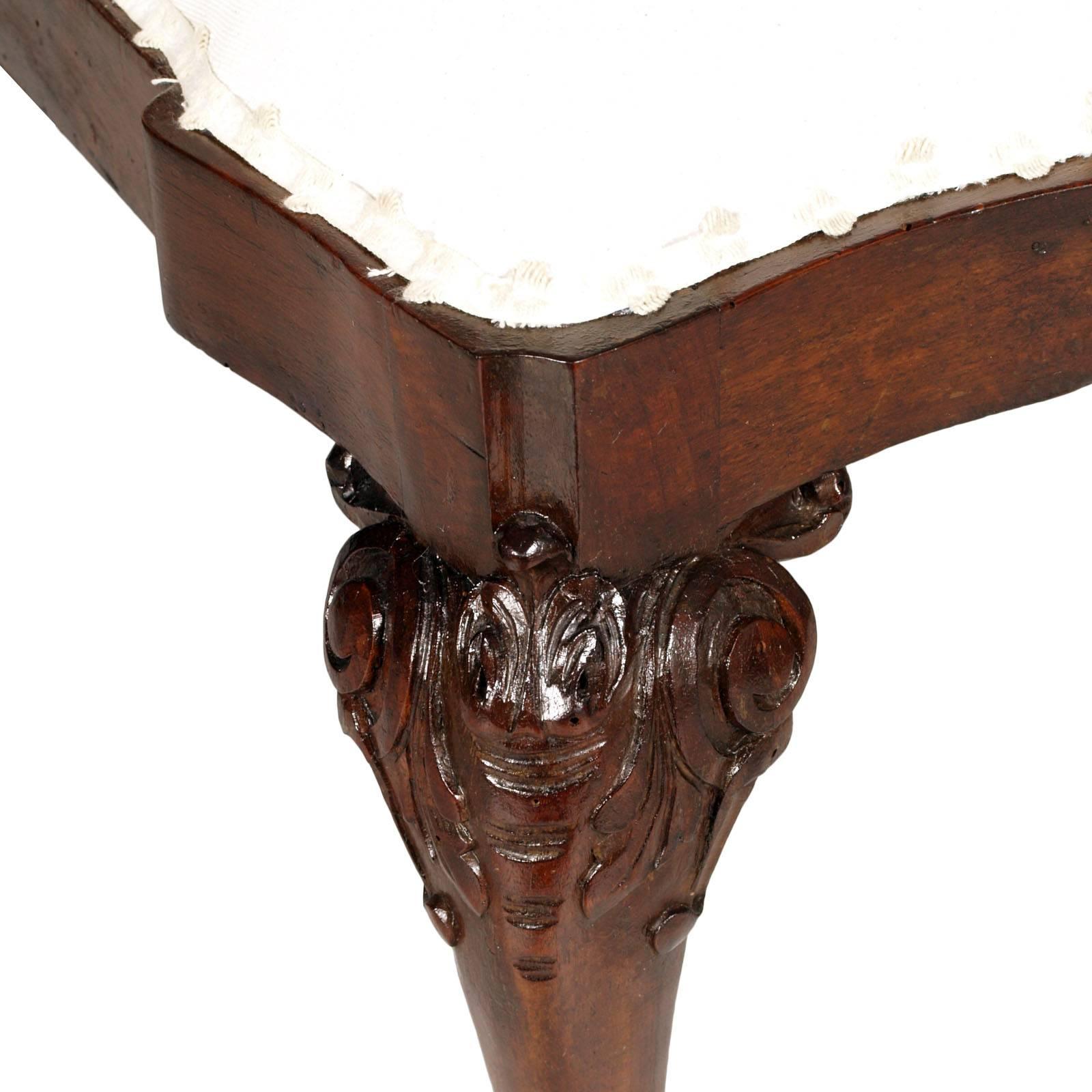 19th Century Venetian Six Chippendale Chairs in hand-carved Walnut Restored  For Sale 4