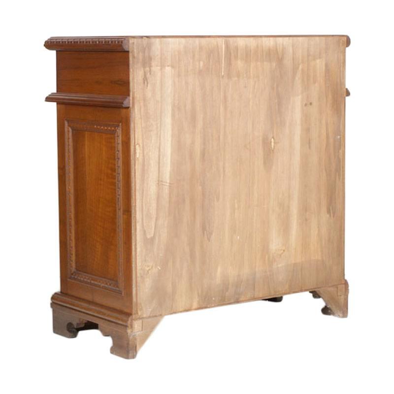 Midcentury Tuscan Renaissance Cabinet in Solid Carved Walnut Polished to Wax For Sale 1