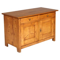 Antique country Tyrol Little Cabinet Credenza Arte Povera in Pine, Wax Polished