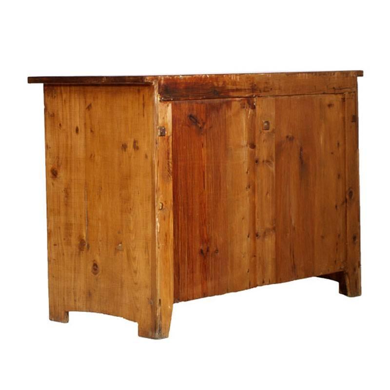 Austrian Antique Tyrol Credenza sideboard in solid pine restored and polished to wax