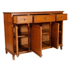 18th Century Country Sideboard Credenza in Solid Larch Restored