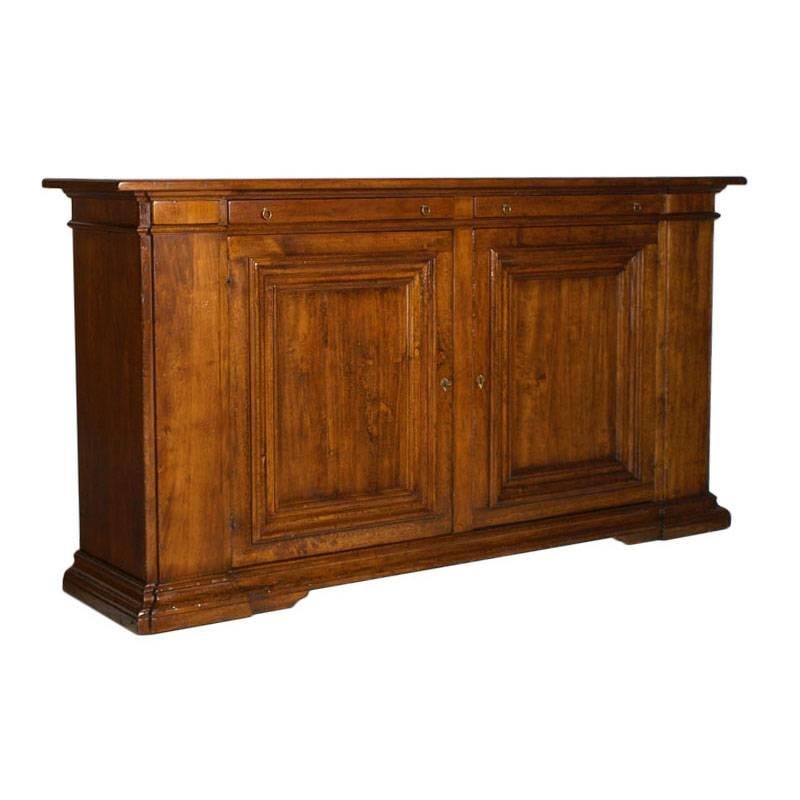 Tuscan Big Massive Credenza Florentine Renaissance All Walnut Wax-Polished