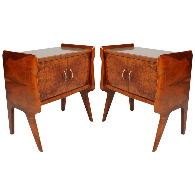 Pair Of Vittorio Di Attributed Italian Nightstands Gold Colored Pair Of Vittorio Di Attributed Italian Nightstands Gold Colored Gl Top For