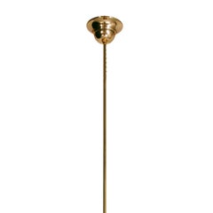 Italian Brass Murano Lattimo Glass Pendant by Luigi Caccia Dominioni for Azucena