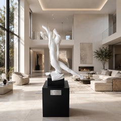 Pietro Ceoldo “Politicante,” Italian Contemporary White Lacquered Wood Sculpture