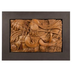 Carved Walnut Bas-Relief “The Visions of the Soul” by Gian Pietro Ceoldo