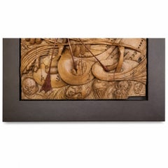 Carved Walnut Bas-Relief “The Visions of the Soul” by Gian Pietro Ceoldo