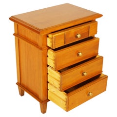 MIM Roma Italian Mid-Century Four-Drawer Nightstand or Side Cabinet
