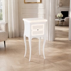 Illuminated High Cabinet by Lanfranco Baldan, Lacquered Wood with a Plexiglass Top