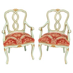 Pair of Italian Walnut Armchairs by Fratelli Testolini, Venice, 1930s