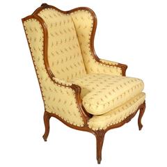 Antique Baroque Pair of Bergere armchairs early 20th Century Walnut hand carved