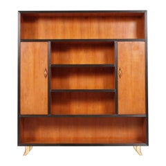 Mid-Century Modern Bookcase Cabinet Cherry Wood by Guglielmo Urlich for Arca-Mi
