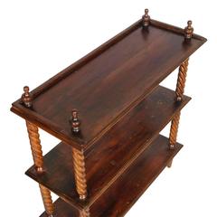 Libreria Art Deco Mid-Century Modern Libreria in noce tornita restaurata con gommalacca