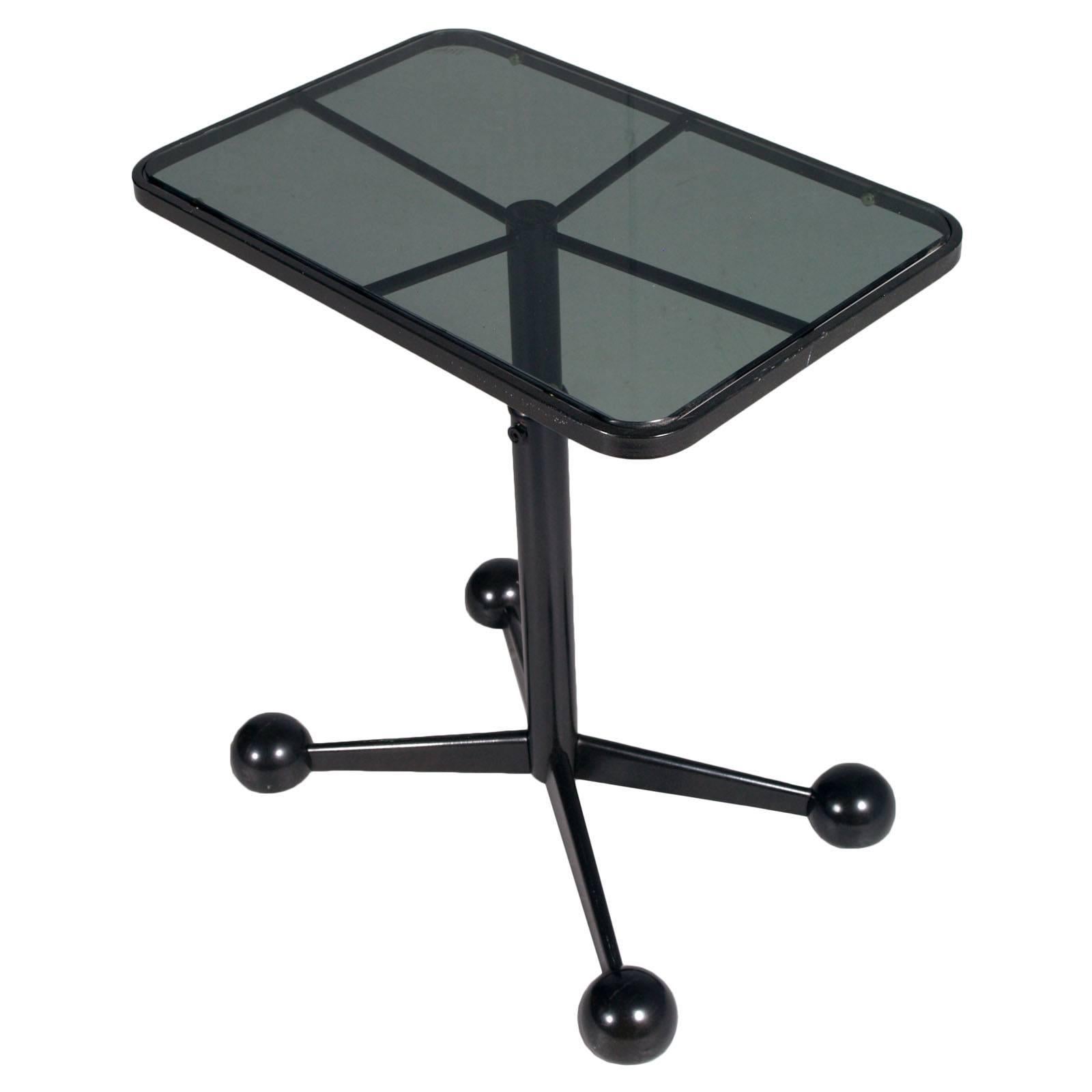 Modern Bar Cart or Side Coffee Rolling Table Adjustable Height Design Allegri