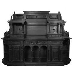 18th Century Renaissance Palladio Dining Room Set in blackening wood of walnut
