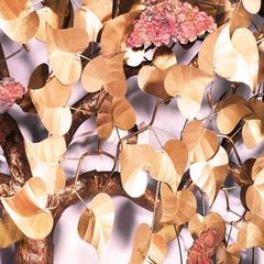 Wall Lamp 1970s Brass & Copper, Tommaso Barbi for Bottega Gadda manner