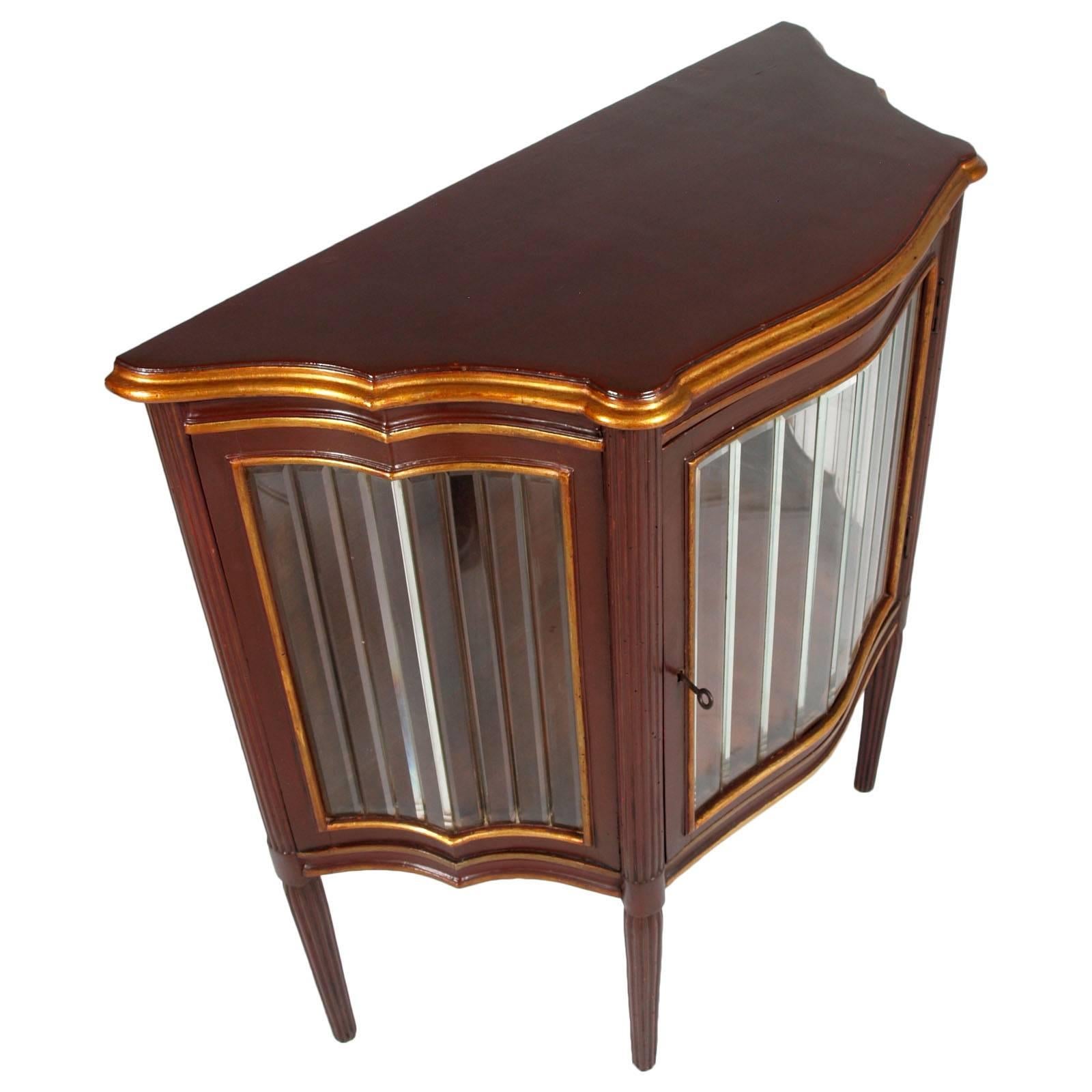 Belle Époque Late 19th Century Venetian 'Belle Epoque' China Cabinet, Glass Cupboards For Sale