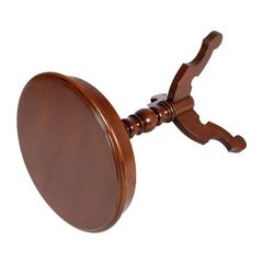 Mid-Century Italian Baroque Round Coffee Side Table Solid Walnut, Wax Polished
