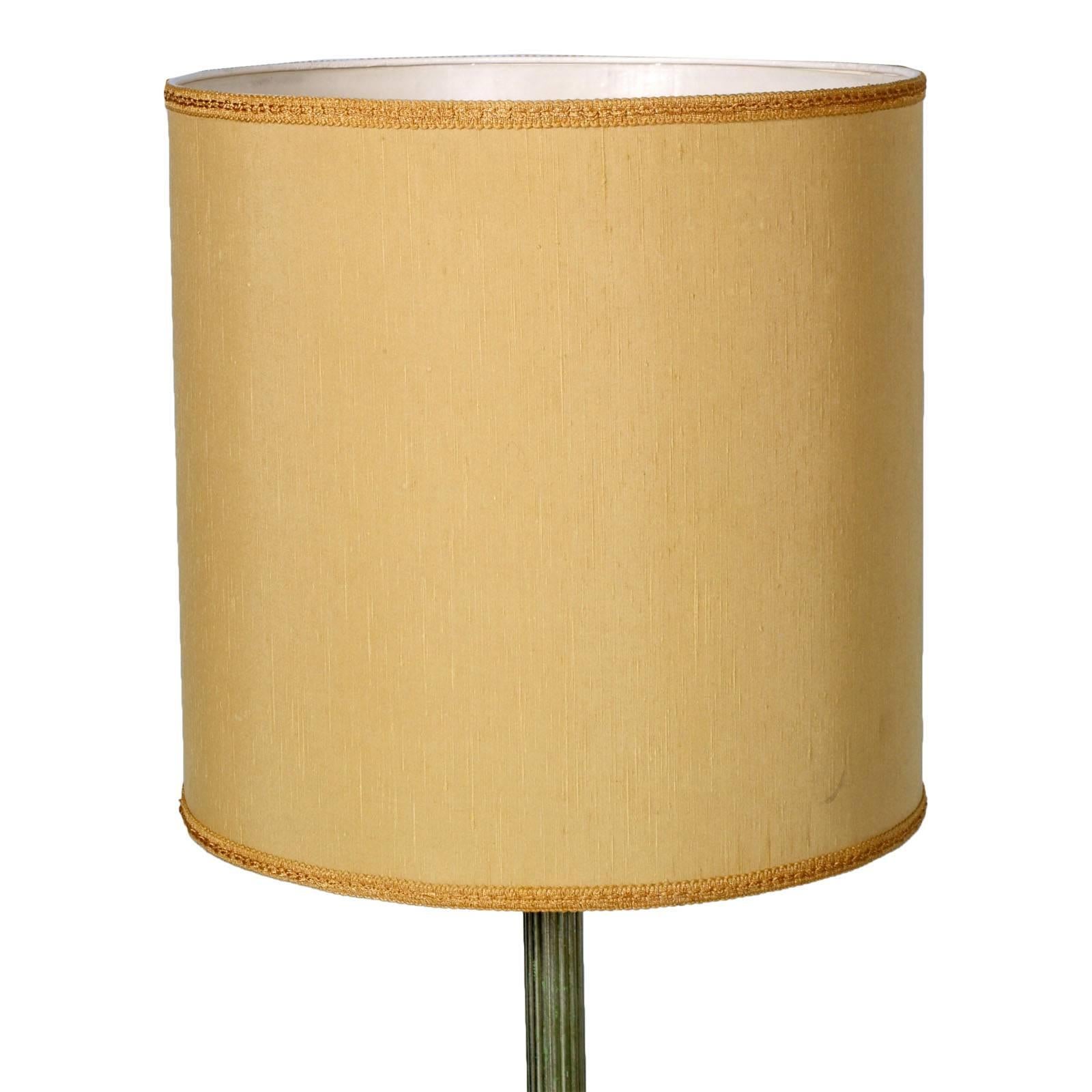 Glass Art Deco Mid-Century Modern Tripod Floor Lamp with Coffee Table Gio Ponti Style For Sale