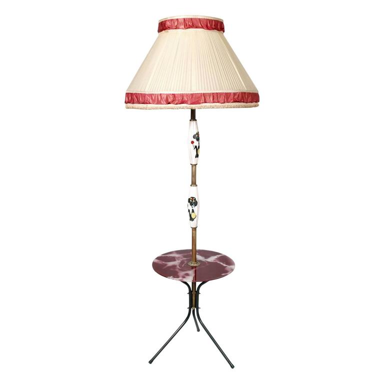Mid Century Modern Tripod Floor Lamp With Coffee Table In Gio Ponti Mid Century Modern Tripod Floor Lamp With Coffee Table In Gio Ponti Style For
