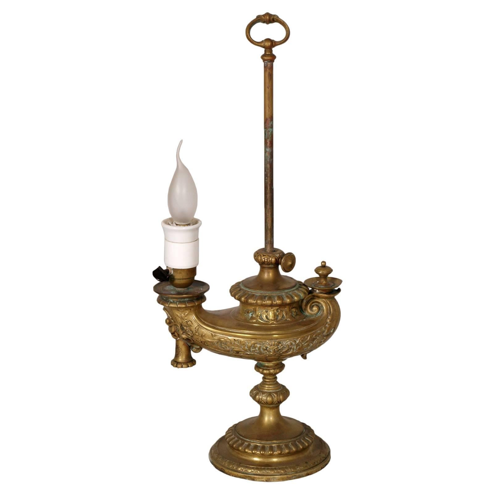 Tischlampe aus dem 19. Jahrhundert von Harvard Student Patent Wild & Wessel Aladino im Angebot