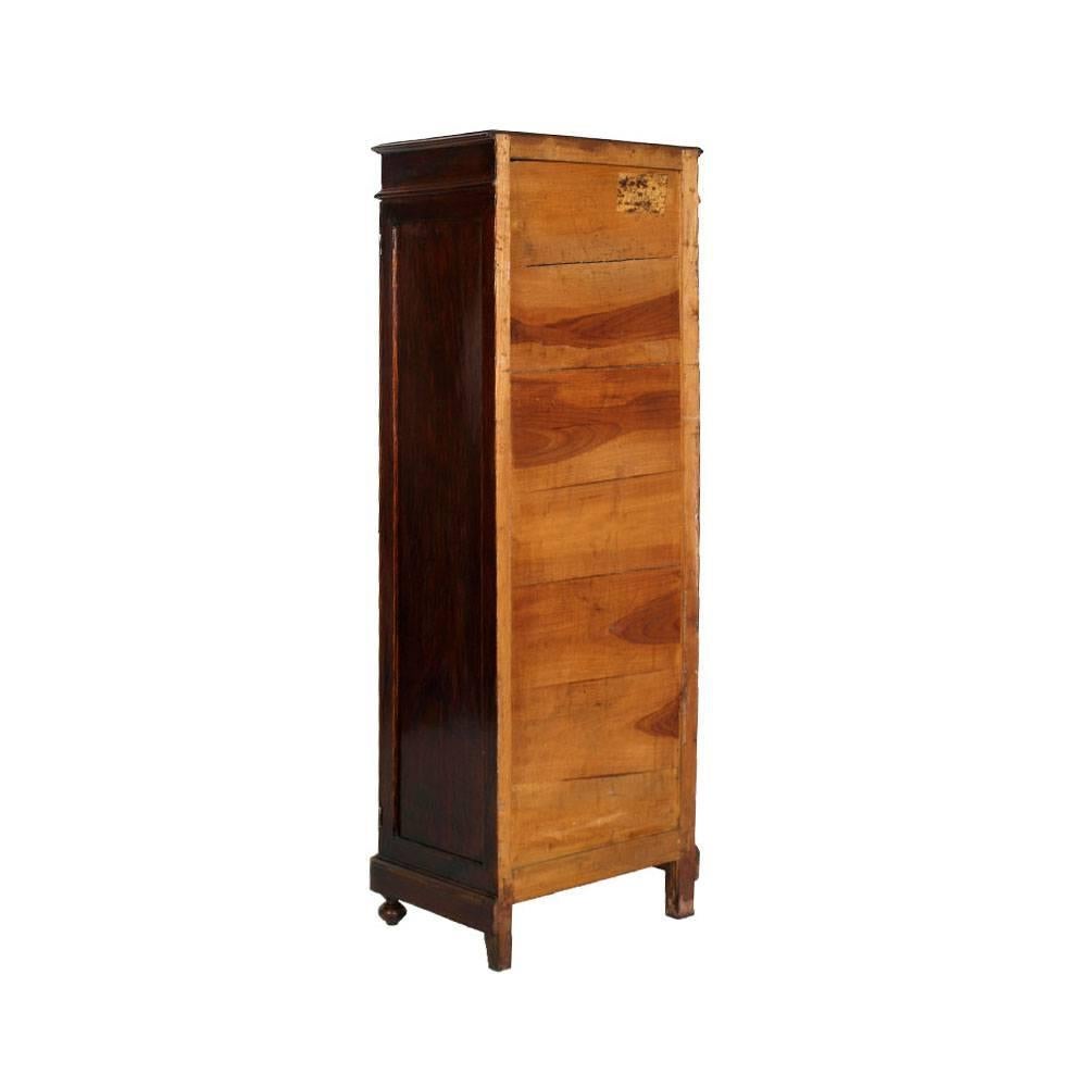 Mid 19th Century Bookcase Display Cabinet in Walnut Restored Polished to Wax For Sale 1