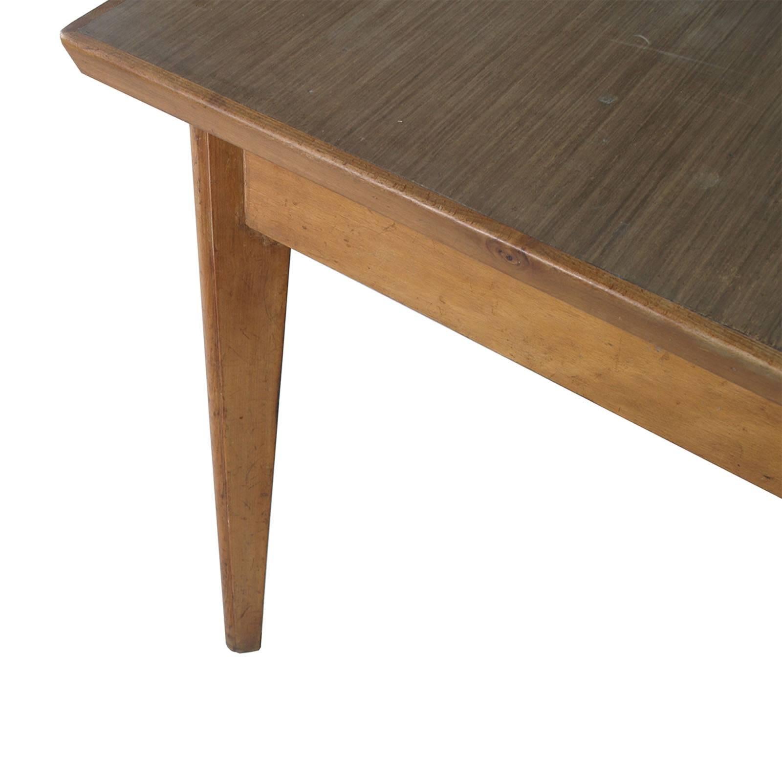 20th Century Mid-Century Table with Drawer, Beechwood, Top Formica, Ico Parisi attributed For Sale