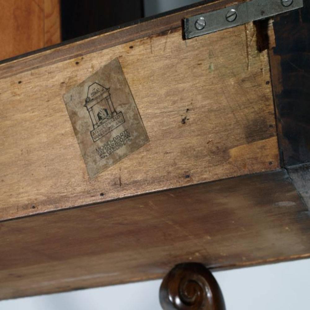 1940s Console Table Three Drawers by Osvaldo Borsani, Blond Walnut Wax-Polished 3