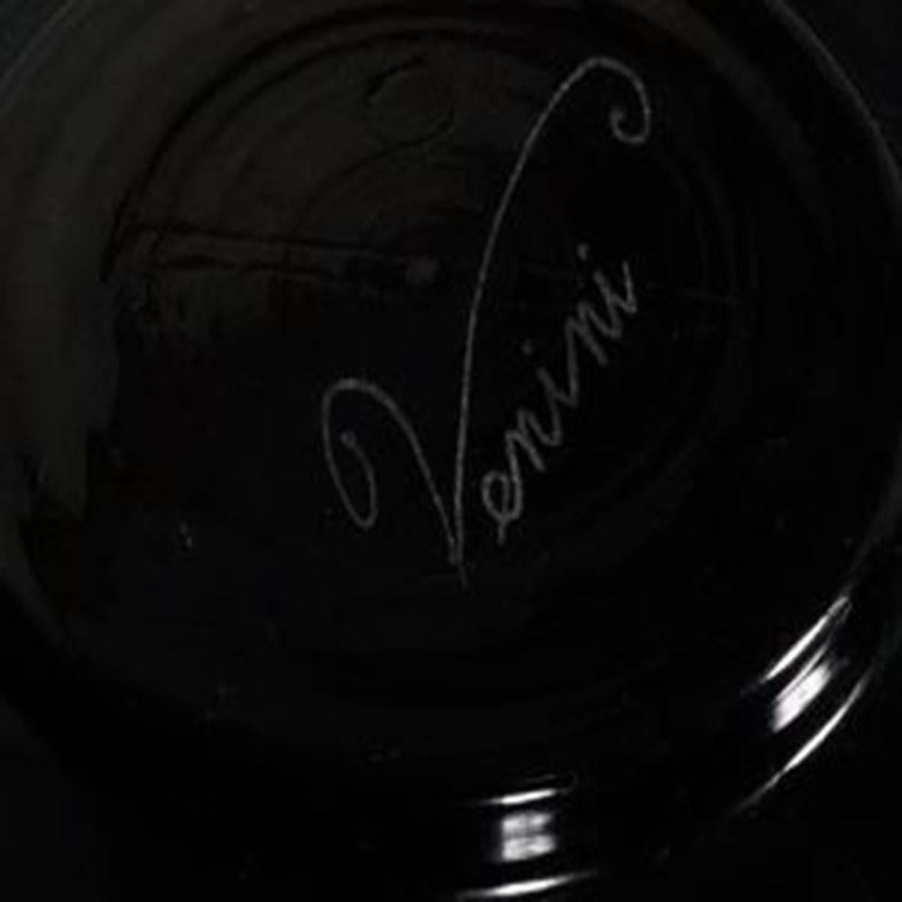 Schwarze und weiße Murano-Vase aus der Jahrhundertmitte von Venini aus geblasenem Muranoglas im Zustand „Hervorragend“ im Angebot in Vigonza, Padua