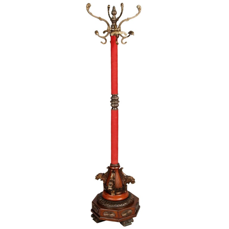 Italy Midcentury Belle Epoque Coat Hanger In Bronze Brass Wood And Custom Coat Rack Stands Italy Midcentury Belle Epoque Coat Hanger In Bronze Brass Wood And Custom Coat Rack Stands