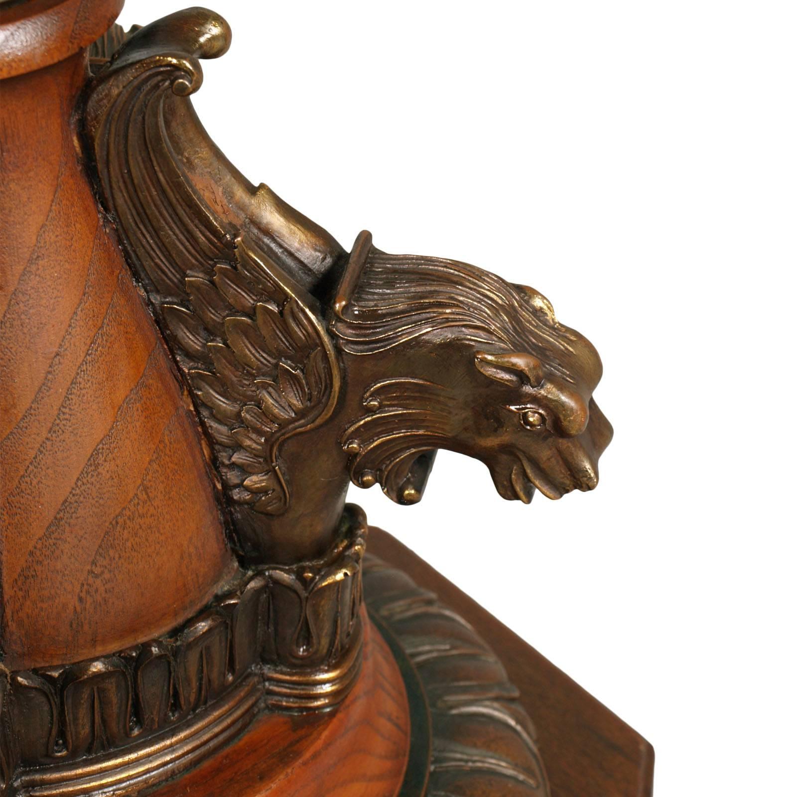 20th Century Italy Midcentury Belle Epoque Coat Hanger in Bronze Brass Wood and Red Fabric