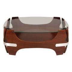 1940s Molded Plywood Cocktail Table & Magazine Rack