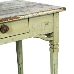 Late 19th Century Tyrolean Shabby Small Desk Table Art Nouveau, Pine Painted