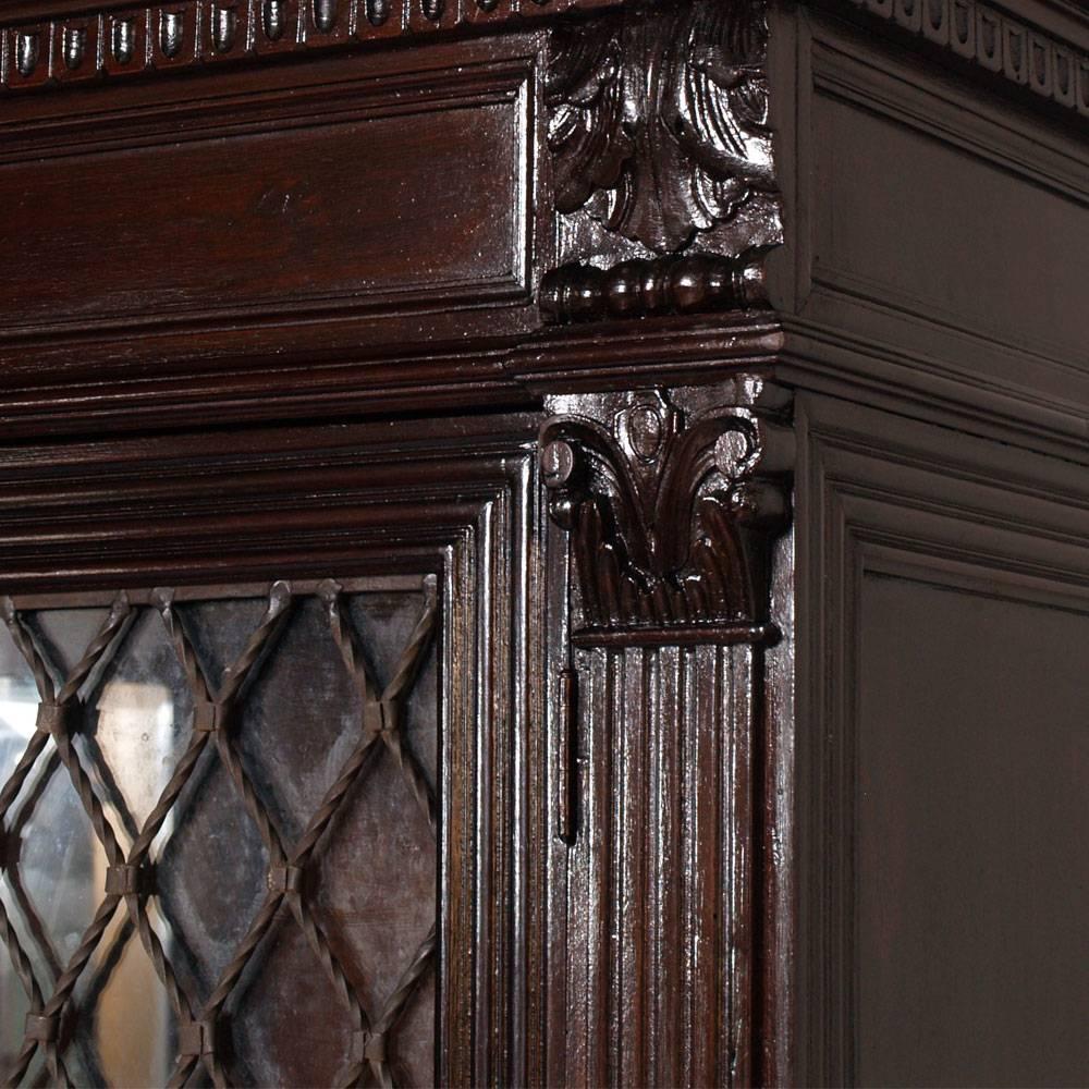 Renaissance Revival Early 20th Century Italian Renaissance Bookcase, Carved Walnut Finished to Wax For Sale