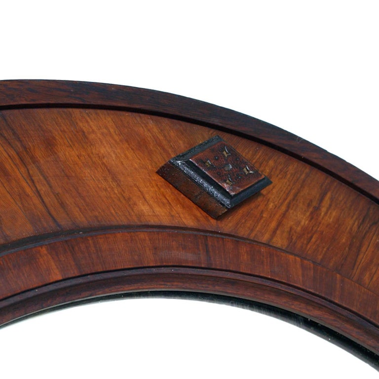 19th Century Large and Heavy Floor Mirror in Solid and Walnut Veneer