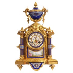 Japy Freres Louis XVI Ormolu and Sevres Porcelain Antique French Clock - fully r