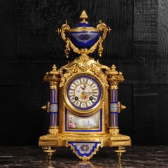 Japy Freres Louis XVI Ormolu and Sevres Porcelain Antique French Clock - fully r