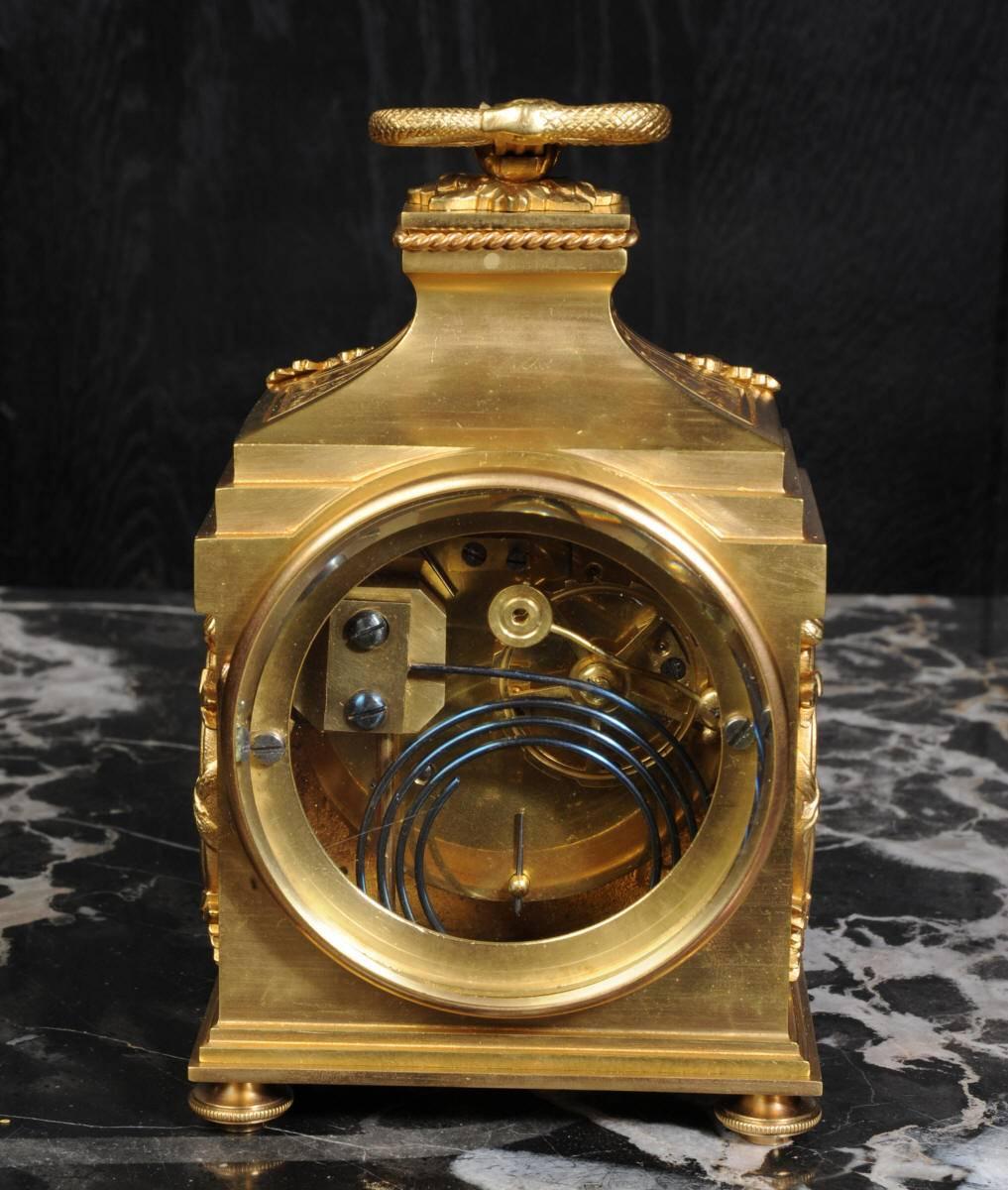 French Gilt Bronze Pendule D'officier 1