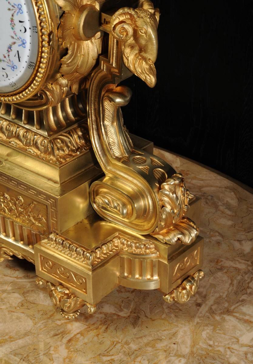 19th Century Magnificent Antique French Ormolu Clock, Jules Graux