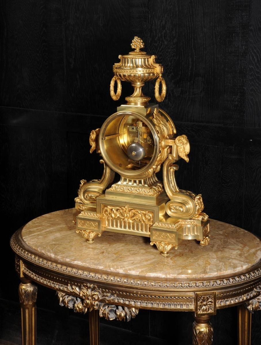 Magnificent Antique French Ormolu Clock, Jules Graux 3