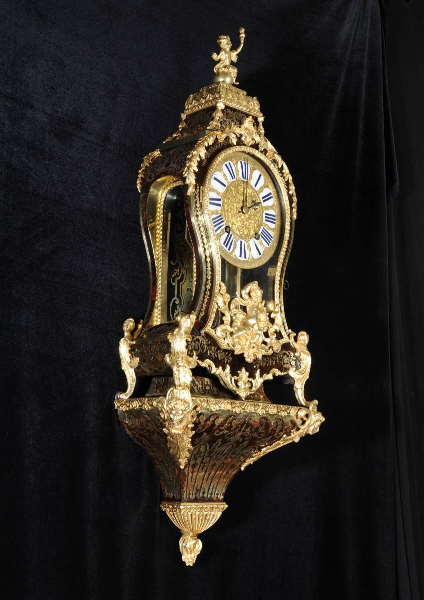 Exquisite Boulle Bracket Clock with Original Verge Escapement by Admyrauld Paris In Good Condition In Belper, Derbyshire