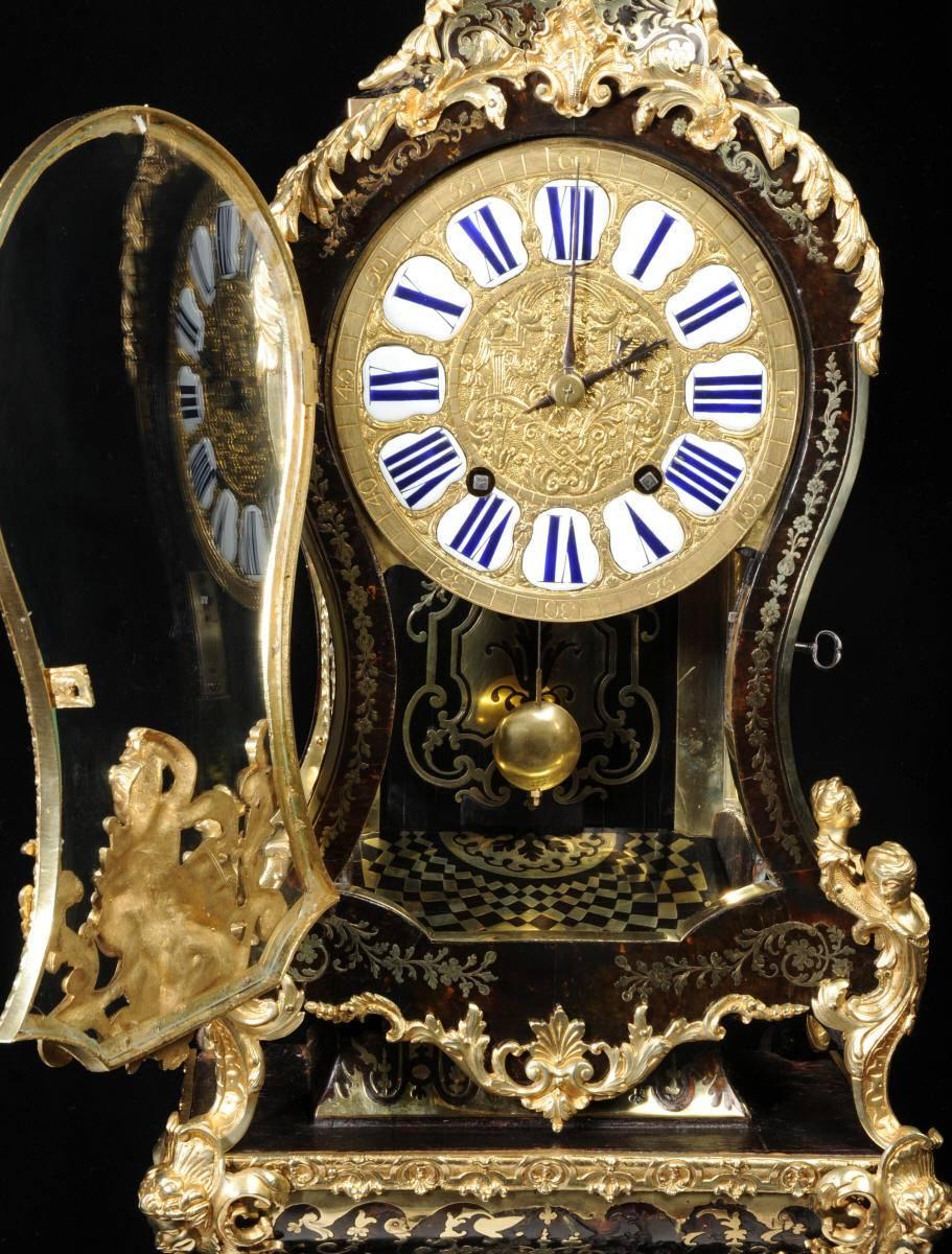 18th Century Exquisite Boulle Bracket Clock with Original Verge Escapement by Admyrauld Paris