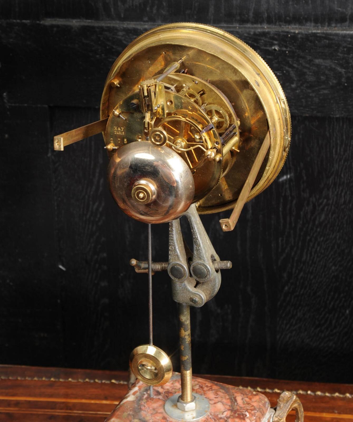 Bronze Superb Neoclassical Drum Head Clock by Richmond, Paris, circa 1870