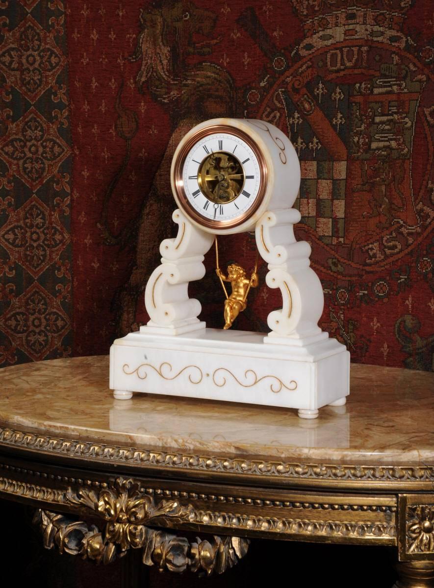 large marble clock