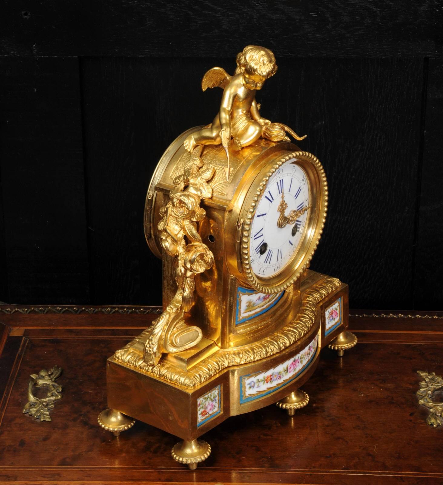 19th Century Japy Freres Early Ormolu and Sèvres Porcelain Clock