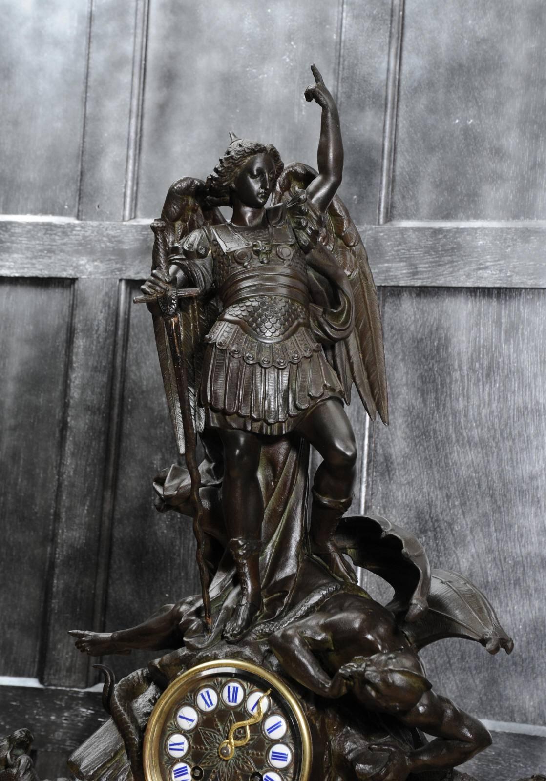 Bronzed St Michael Slaying the Devil after Guido Reni