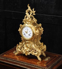 Japy Freres Early Ormolu Rococo Boudoir Clock, circa 1850