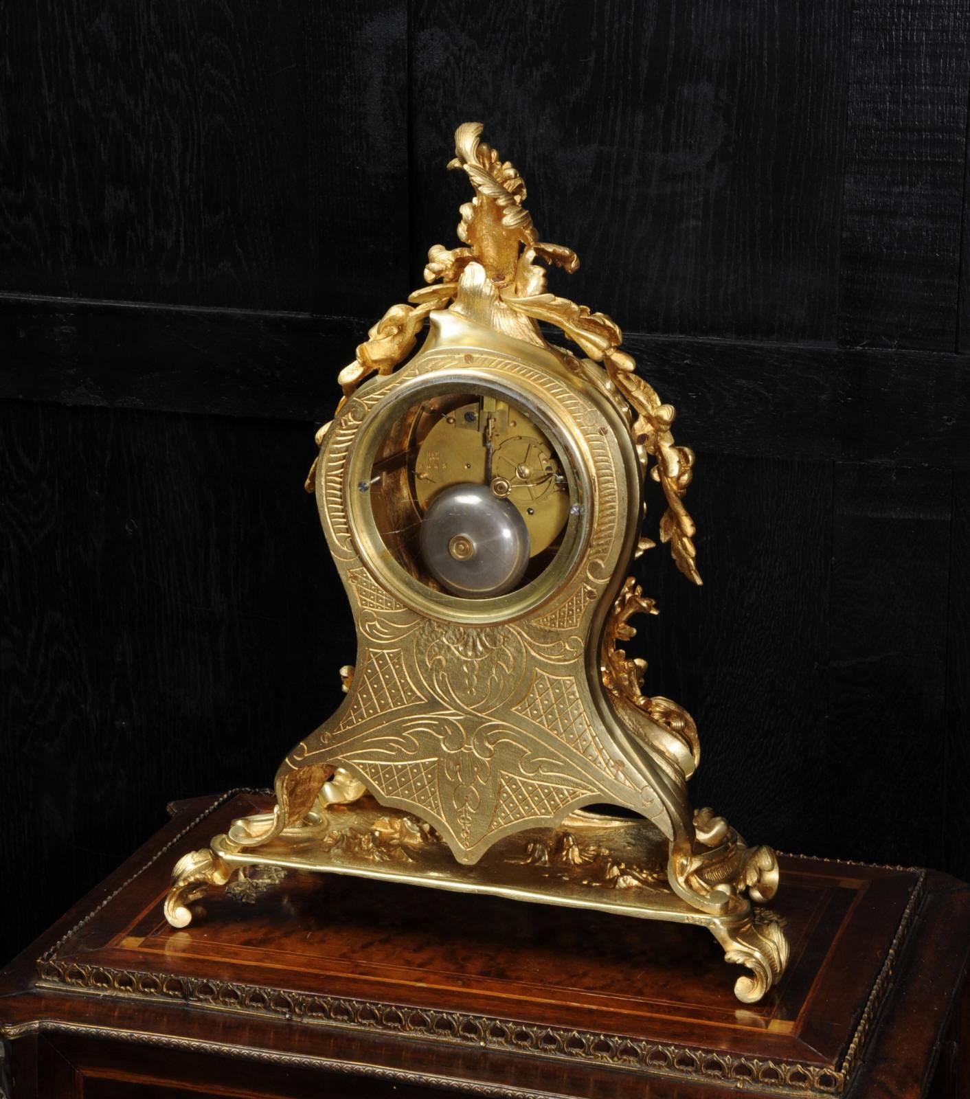 Fine Rococo Ormolu Clock by Vincenti, circa 1860 1
